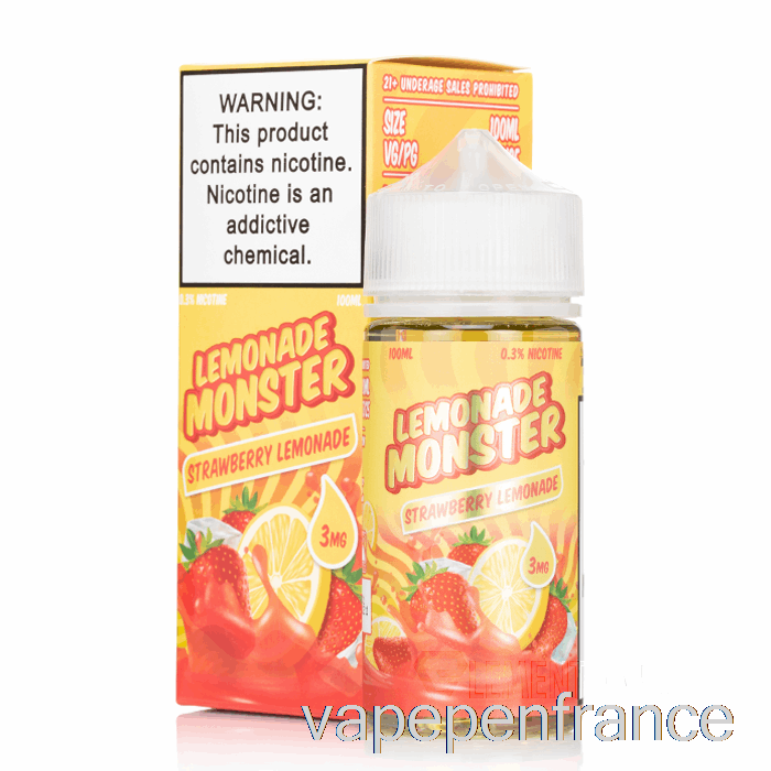Limonade Aux Fraises - Monstre De Limonade - Stylo Vape 100 Ml 3 Mg